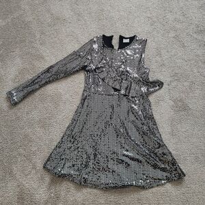 Zara Shimmering Silver Kids Formal Dress